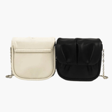 Lioren | Black Soft Pleated Chain Bag – Effortlessly Chic - in Black | Arvea Bags