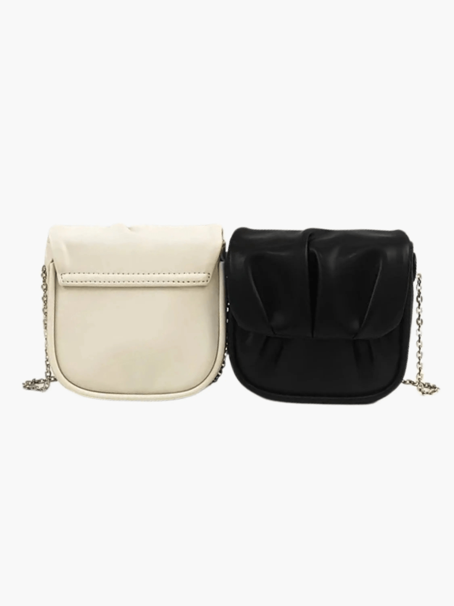 Lioren | Black Soft Pleated Chain Bag – Effortlessly Chic - in Black | Arvea Bags