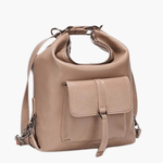 Lirienne | Chic Taupe Convertible Shoulder Bag – Versatile Elegance - in Black | Arvea Bags