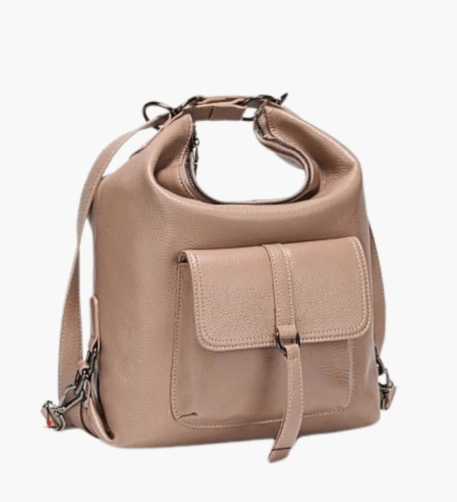 Lirienne | Chic Taupe Convertible Shoulder Bag – Versatile Elegance - in Black | Arvea Bags