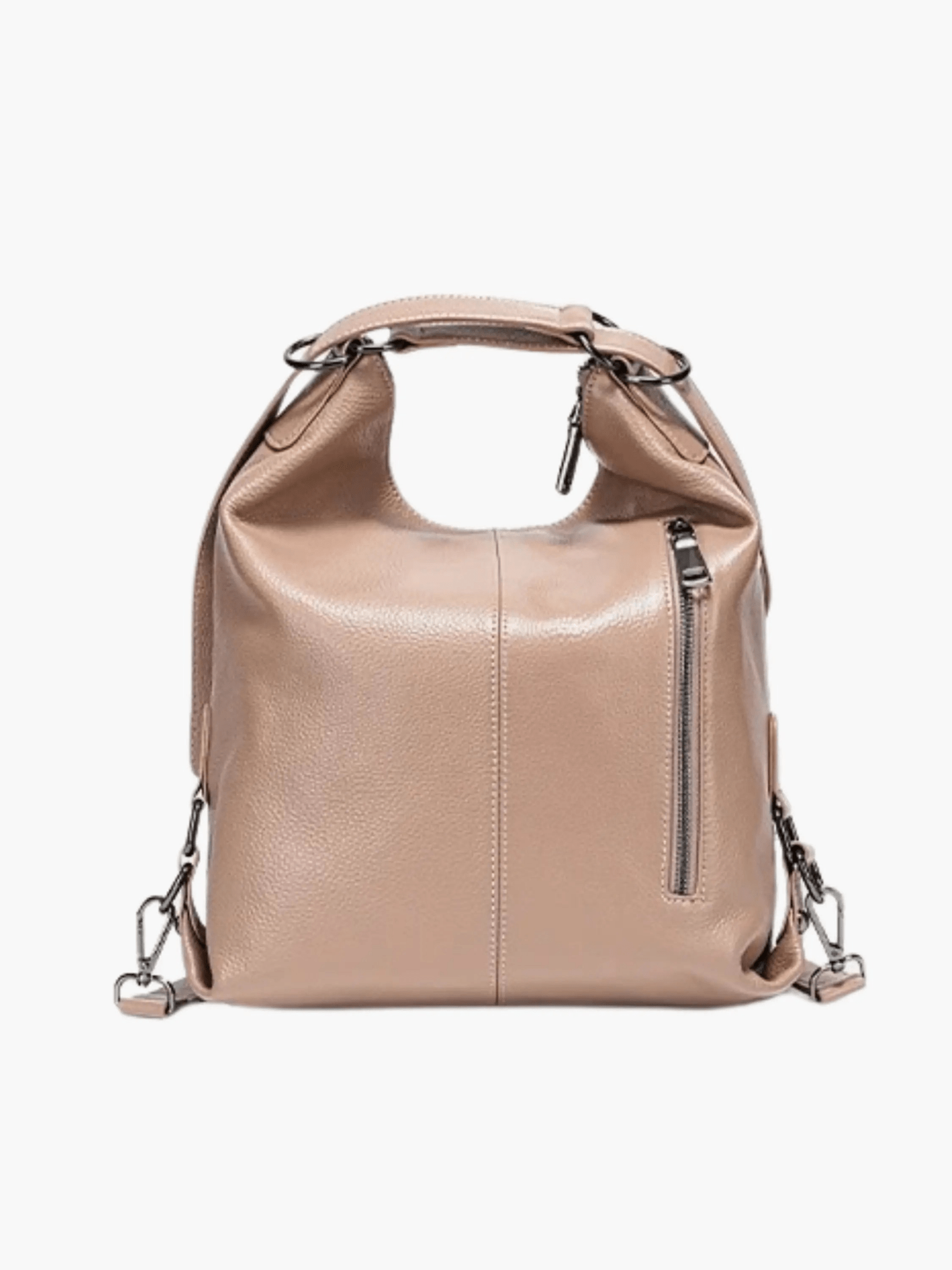 Lirienne | Chic Taupe Convertible Shoulder Bag – Versatile Elegance - in Black | Arvea Bags