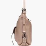 Lirienne | Chic Taupe Convertible Shoulder Bag – Versatile Elegance - in Black | Arvea Bags