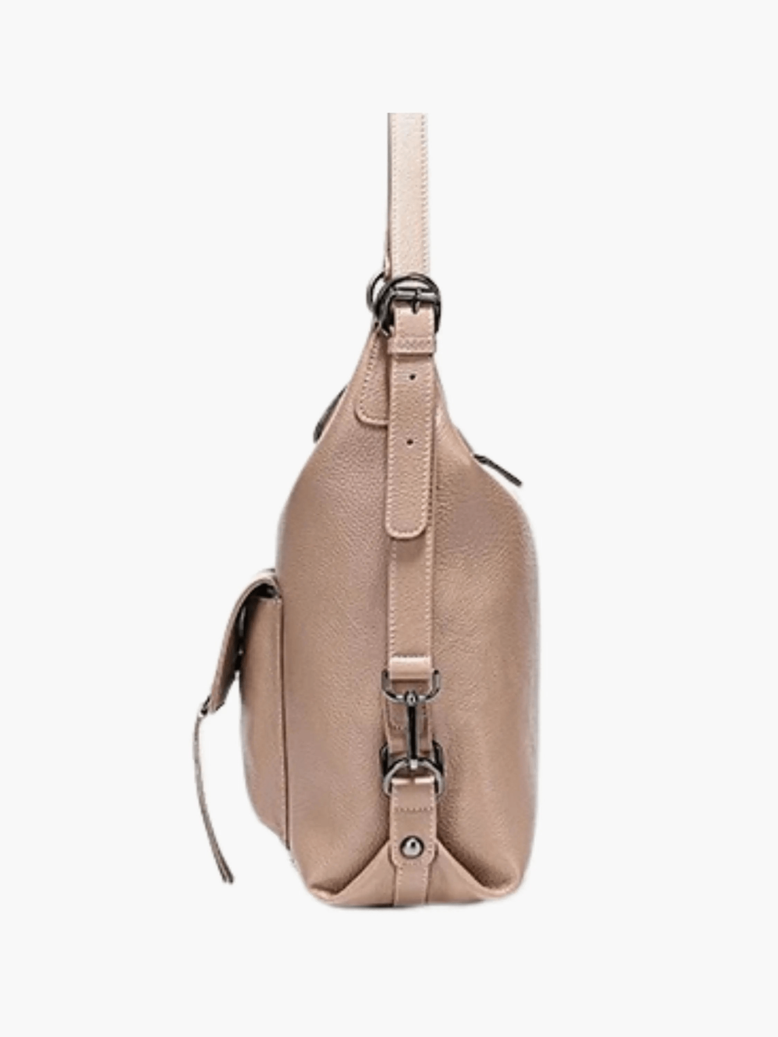 Lirienne | Chic Taupe Convertible Shoulder Bag – Versatile Elegance - in Black | Arvea Bags