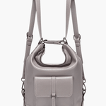 Lirienne | Chic Taupe Convertible Shoulder Bag – Versatile Elegance - in Grey | Arvea Bags