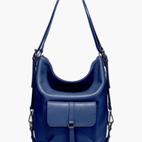 Lirienne | Chic Taupe Convertible Shoulder Bag – Versatile Elegance - in Navy Blue | Arvea Bags