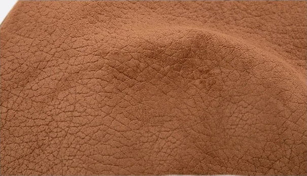 Lise | Chic Brown Suede Effect Shoulder Bag – Elegant Hobo Style with Gold Hardware - in Camel | Arvea Bags