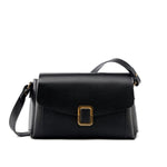 Lois Flap Shoulder Bag with Buckle - Elegant & Versatile - in Black | Arvea Bags