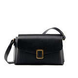 Lois Flap Shoulder Bag with Buckle - Elegant & Versatile - in Black | Arvea Bags