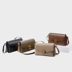 Lois Flap Shoulder Bag with Buckle - Elegant & Versatile - in Black | Arvea Bags