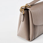 Lois Flap Shoulder Bag with Buckle - Elegant & Versatile - in Grey | Arvea Bags
