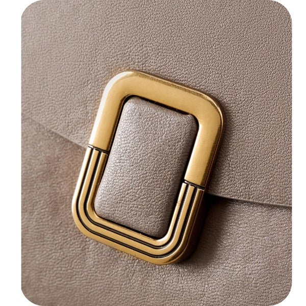 Lois Flap Shoulder Bag with Buckle - Elegant & Versatile - in Grey | Arvea Bags