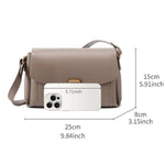 Lois Flap Shoulder Bag with Buckle - Elegant & Versatile - in Grey | Arvea Bags