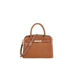 Lou Classic Leather Handbag – Timeless, Structured & Elegant - in Classic Brown | Arvea Bags