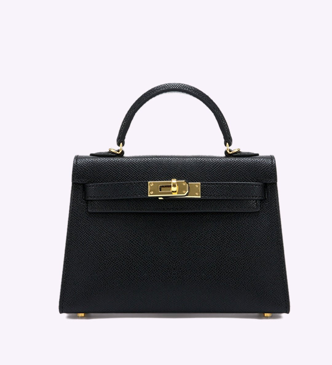 Lovellas Petite Top - Handle Leather Bag – Elegant Structured Satchel - in Black | Arvea Bags