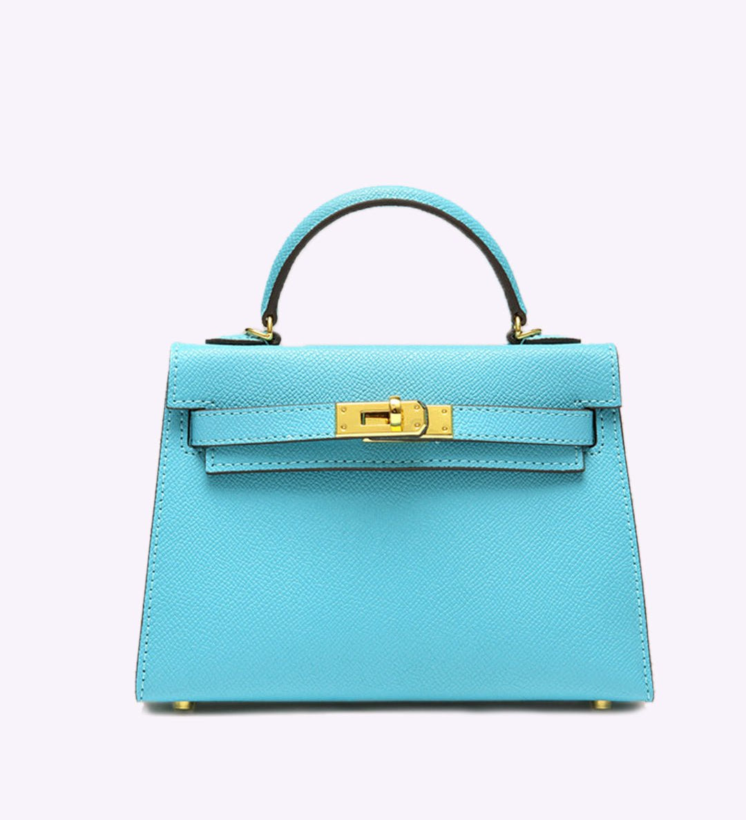 Lovellas Petite Top - Handle Leather Bag – Elegant Structured Satchel - in Blue | Arvea Bags