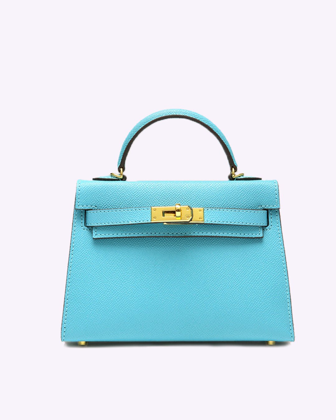 Lovellas Petite Top - Handle Leather Bag – Elegant Structured Satchel - in Blue | Arvea Bags