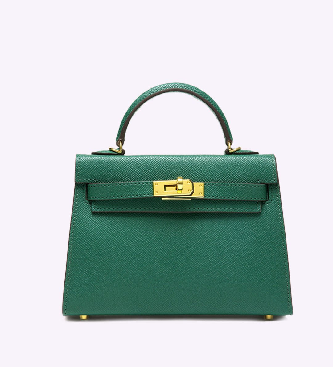 Lovellas Petite Top - Handle Leather Bag – Elegant Structured Satchel - in Green | Arvea Bags