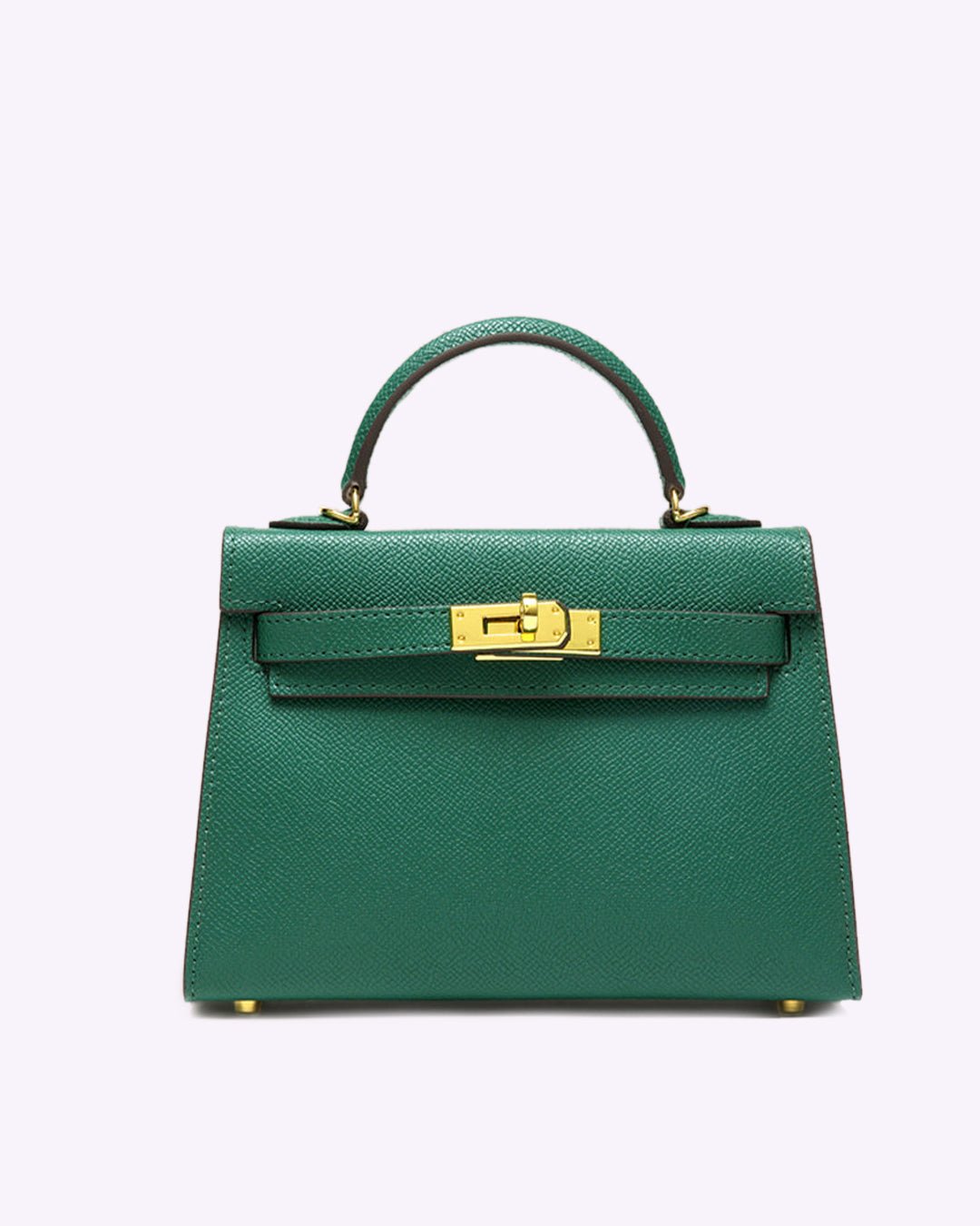Lovellas Petite Top - Handle Leather Bag – Elegant Structured Satchel - in Green | Arvea Bags