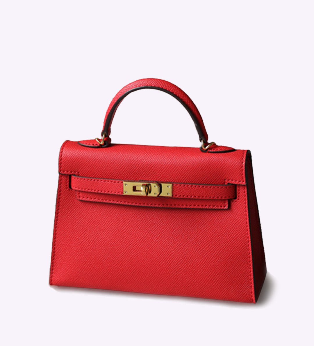 Lovellas Petite Top - Handle Leather Bag – Elegant Structured Satchel - in Red | Arvea Bags