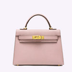 Lovellas Petite Top - Handle Leather Bag – Elegant Structured Satchel - in Salmon Pink | Arvea Bags