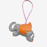Luthien | Flying Elephant Leather Bag Charm – Whimsical Elegance & Playful Luxury - in Gray | Arvea Bags