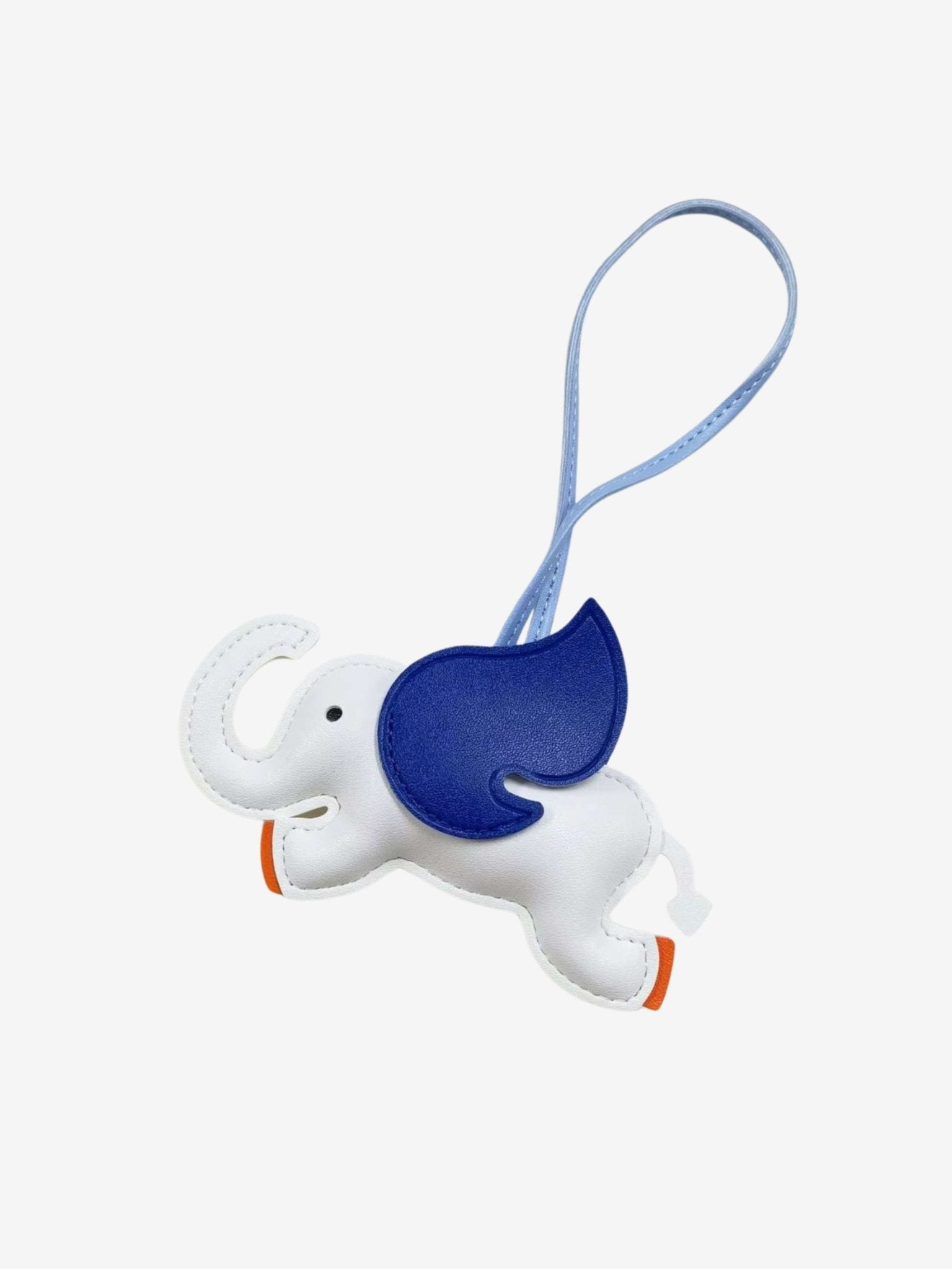 Luthien | Flying Elephant Leather Bag Charm – Whimsical Elegance & Playful Luxury - in Light Beige | Arvea Bags