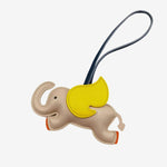 Luthien | Flying Elephant Leather Bag Charm – Whimsical Elegance & Playful Luxury - in Off - White | Arvea Bags