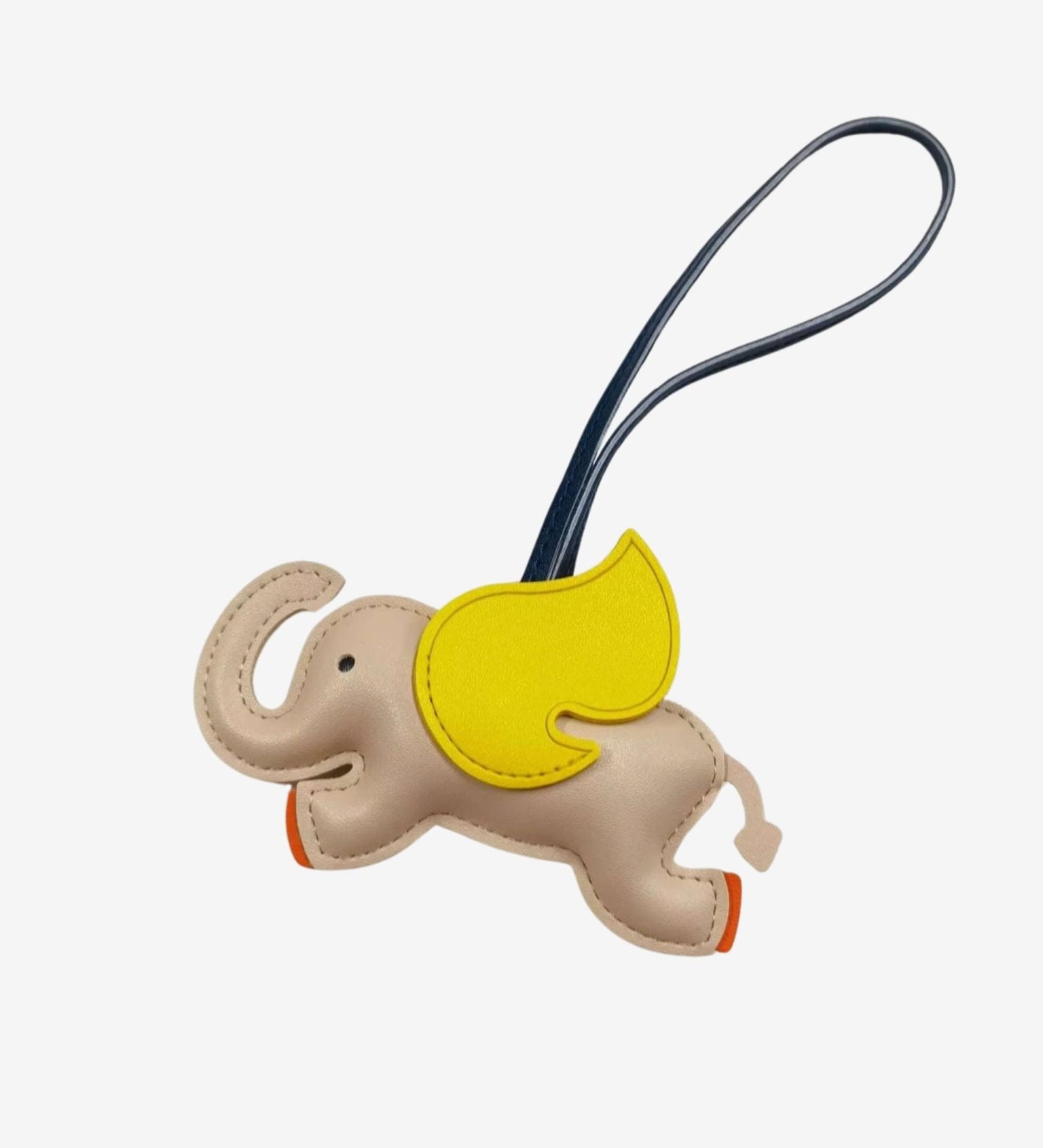 Luthien | Flying Elephant Leather Bag Charm – Whimsical Elegance & Playful Luxury - in Off - White | Arvea Bags