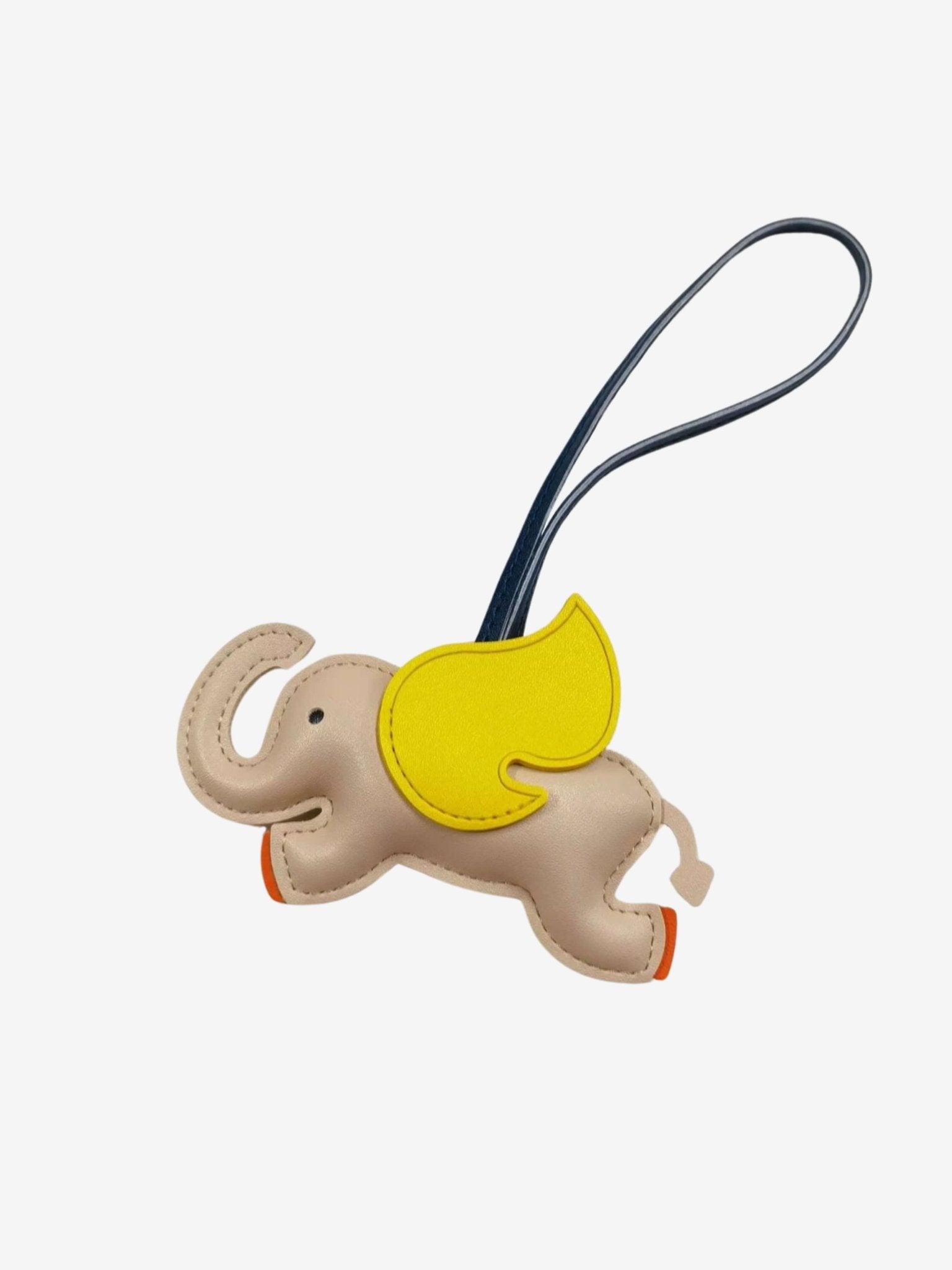 Luthien | Flying Elephant Leather Bag Charm – Whimsical Elegance & Playful Luxury - in Off - White | Arvea Bags