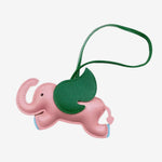Luthien | Flying Elephant Leather Bag Charm – Whimsical Elegance & Playful Luxury - in Salmon Pink | Arvea Bags