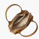 Luthira | Suede & Leather Handbag – Rustic Elegance - in Purple | Arvea Bags