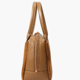 Luthira | Suede & Leather Handbag – Rustic Elegance - in Purple | Arvea Bags