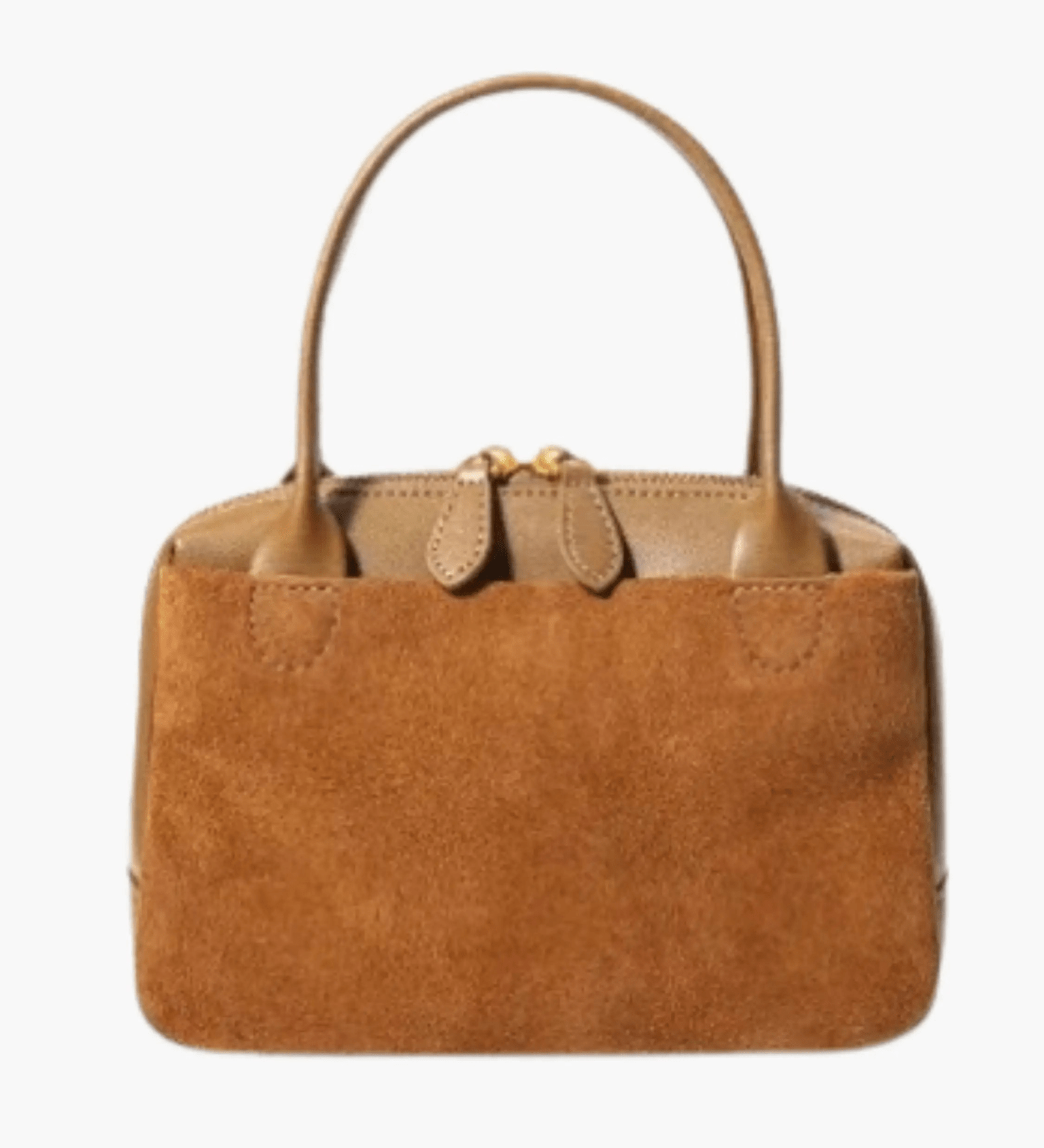 Luthira | Suede & Leather Handbag – Rustic Elegance - in Purple | Arvea Bags