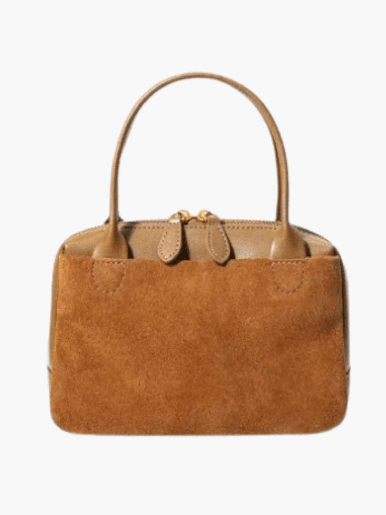 Luthira | Suede & Leather Handbag – Rustic Elegance - in Purple | Arvea Bags