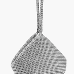 Luxe | Silver Crystal Mesh Knot Bag – Glamorous & Eye - Catching - in Gold | Arvea Bags