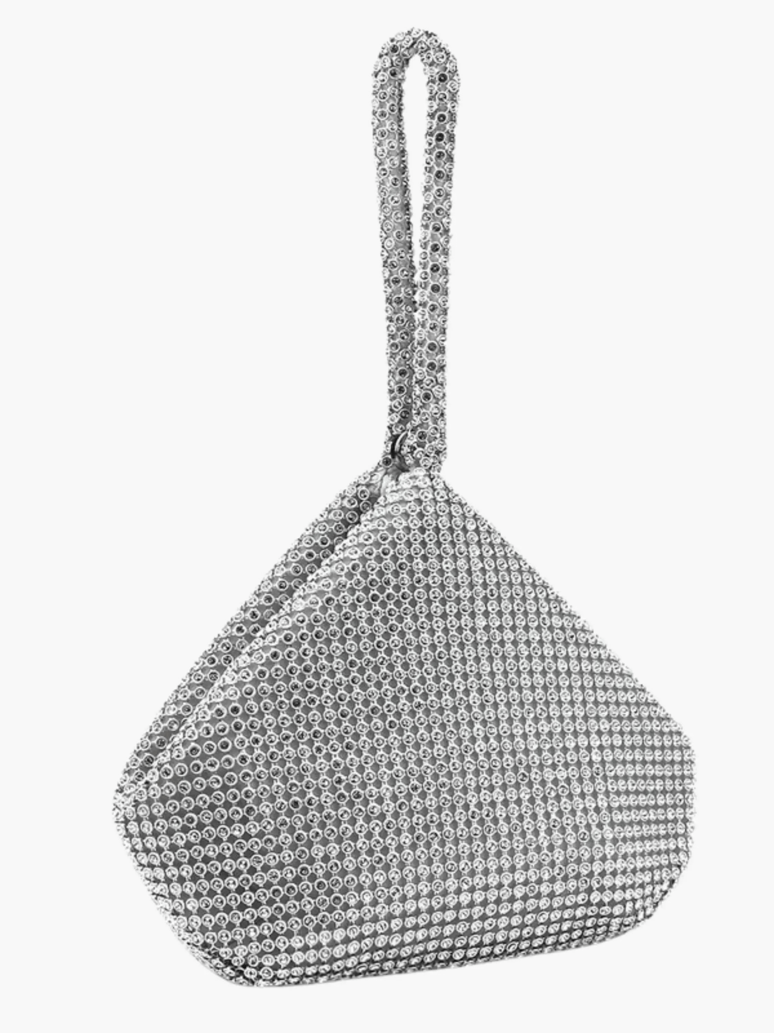 Luxe | Silver Crystal Mesh Knot Bag – Glamorous & Eye - Catching - in Gold | Arvea Bags