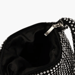 Luxe | Silver Crystal Mesh Knot Bag – Glamorous & Eye - Catching - in Gold | Arvea Bags