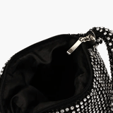 Luxe | Silver Crystal Mesh Knot Bag – Glamorous & Eye - Catching - in Gold | Arvea Bags