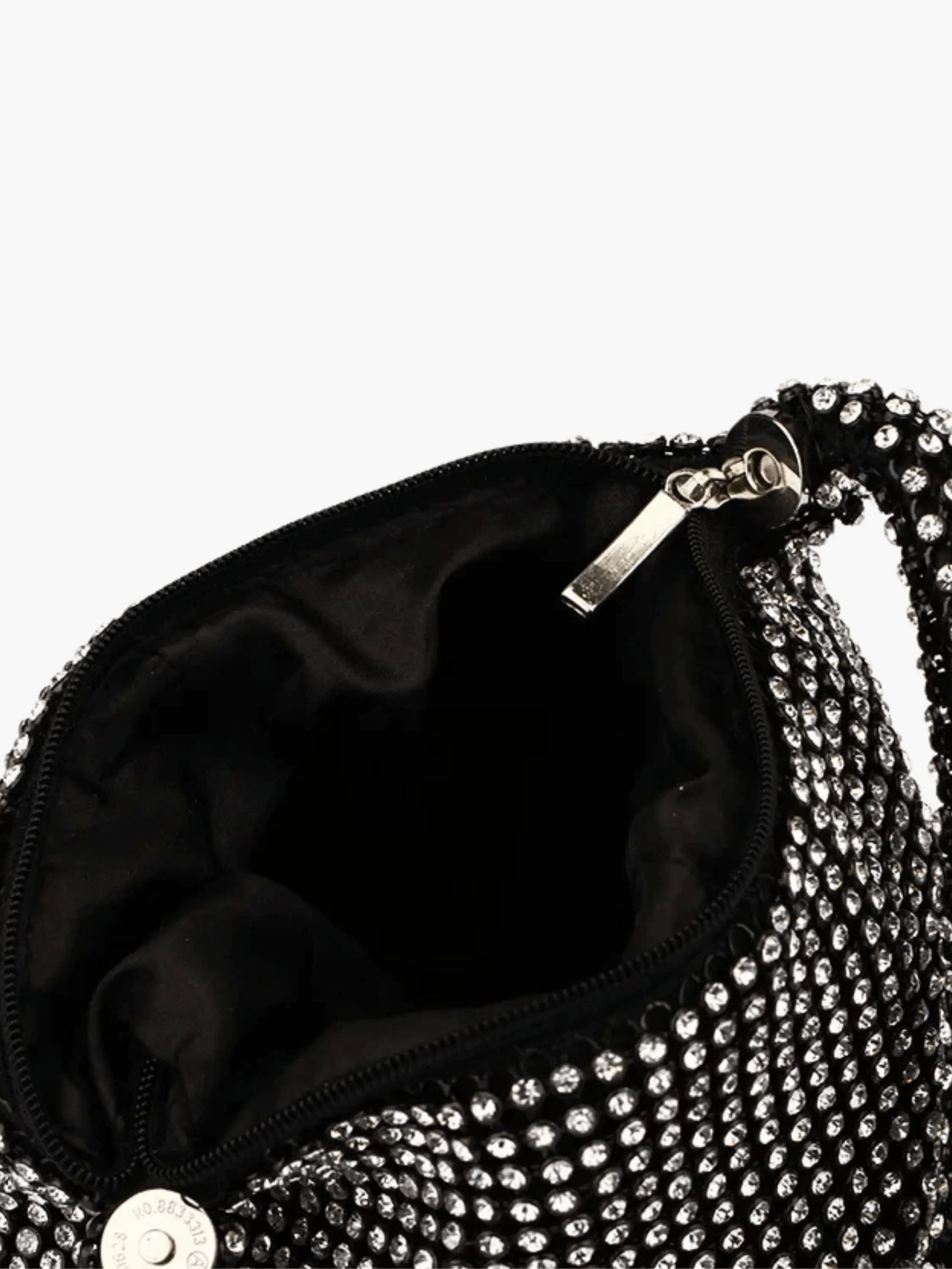 Luxe | Silver Crystal Mesh Knot Bag – Glamorous & Eye - Catching - in Gold | Arvea Bags