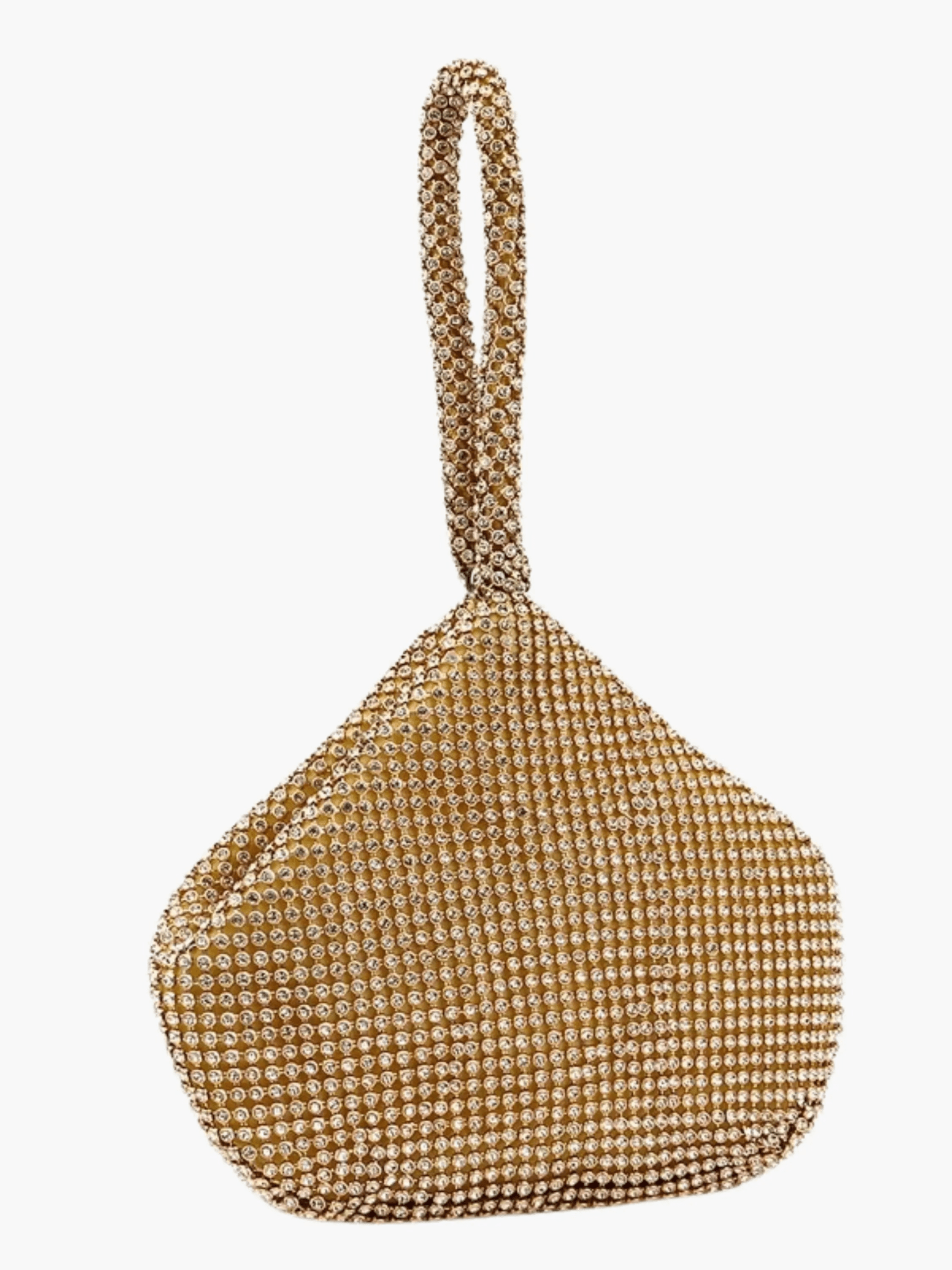 Luxe | Silver Crystal Mesh Knot Bag – Glamorous & Eye - Catching - in Gold | Arvea Bags
