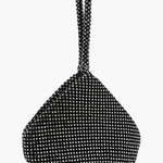 Luxe | Silver Crystal Mesh Knot Bag – Glamorous & Eye - Catching - in Gold | Arvea Bags