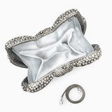 Luxury Crystal Bow Purse – Chic, Glamorous & Event - Perfect - in Silver | Arvea Bags