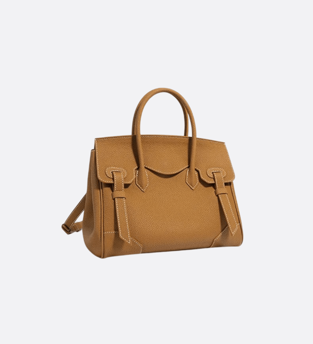 Luxury full - grain leather tote bag in camel – timeless and versatile fashion accessory - in Camel | Arvea Bags
