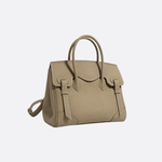 Luxury full - grain leather tote bag in camel – timeless and versatile fashion accessory - in Dark Night Black | Arvea Bags