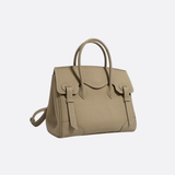 Luxury full - grain leather tote bag in camel – timeless and versatile fashion accessory - in Dark Night Black | Arvea Bags
