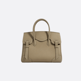 Luxury full - grain leather tote bag in camel – timeless and versatile fashion accessory - in Dark Night Black | Arvea Bags