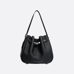 Luxury Leather Bucket Bag for Women – Sleek Structured Design - in Black | Arvea Bags