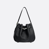 Luxury Leather Bucket Bag for Women – Sleek Structured Design - in Black | Arvea Bags