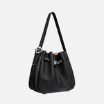 Luxury Leather Bucket Bag for Women – Sleek Structured Design - in Black | Arvea Bags