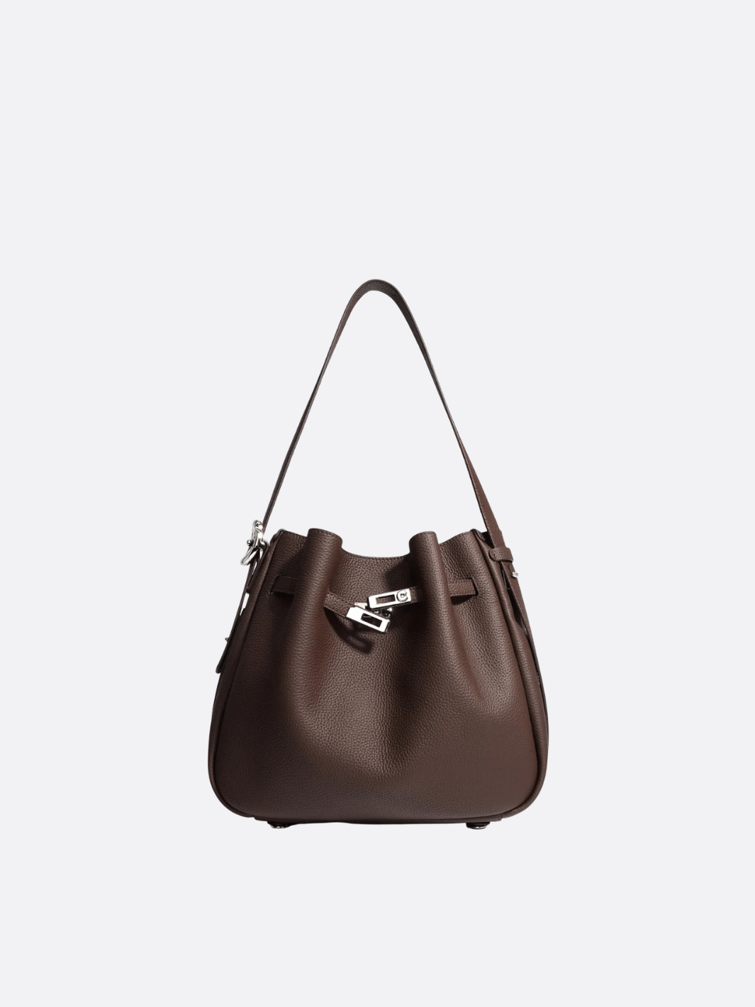 Luxury Leather Bucket Bag for Women – Sleek Structured Design - in Black | Arvea Bags